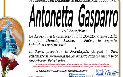 Antonetta Gasparro 06/11/1928   26/07/2022