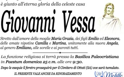 Giovanni Vessa 29/11/1946 23/09/2022