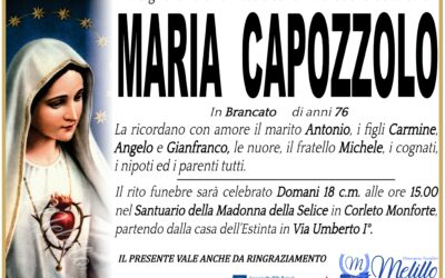 Maria Capozzolo 26/07/1946 – 16/11/2022