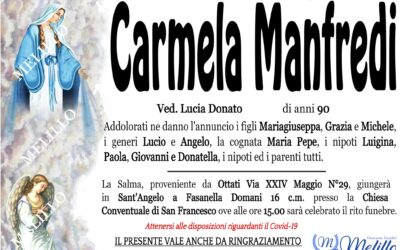 Carmela Manfredi 29/12/1932 15/01/2023