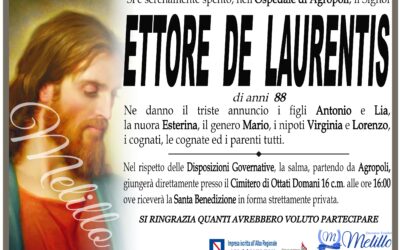 Ettore De Laurentis 30/01/1934 15/01/2023