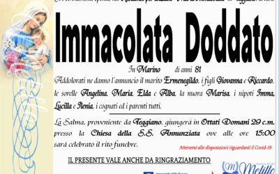 Immacolata Doddato 22/07/1941 28/01/2023