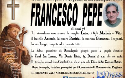 Francesco Pepe 04/01/1948 24/01/2023