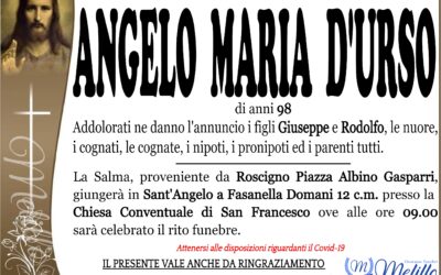 Angelo Maria D’Urso * 18/11/1924 + 10/02/2023
