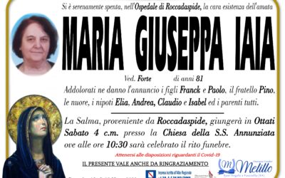 Maria Giuseppa Iaia 03/09/1941  02/03/2023